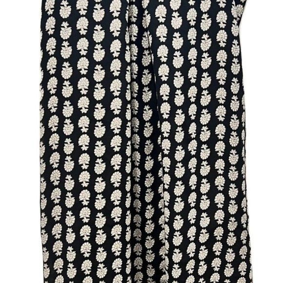 Madewell Silk Trapeze Dress Size XS Bloomstamp Black and White Ditsy Floral - Picture 7 of 8